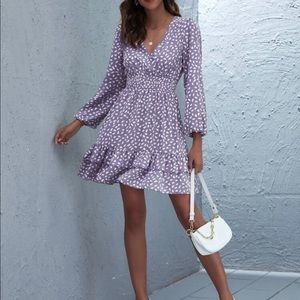 Layered Hem Dress Lilac Purple